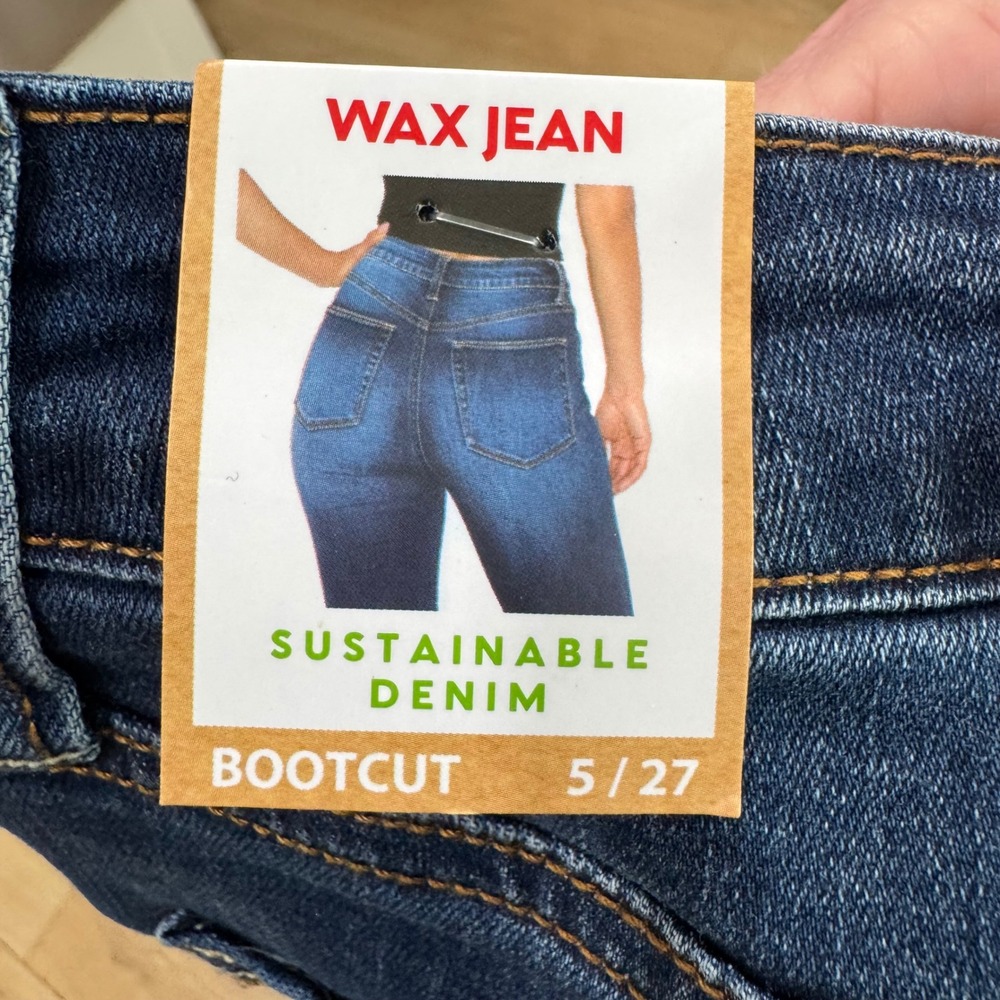 Wax Jean Sustainable Denim Bootcut Dark Wash Stretch Jeans 90248 Size 5/27 NEW - Picture 5 of 8